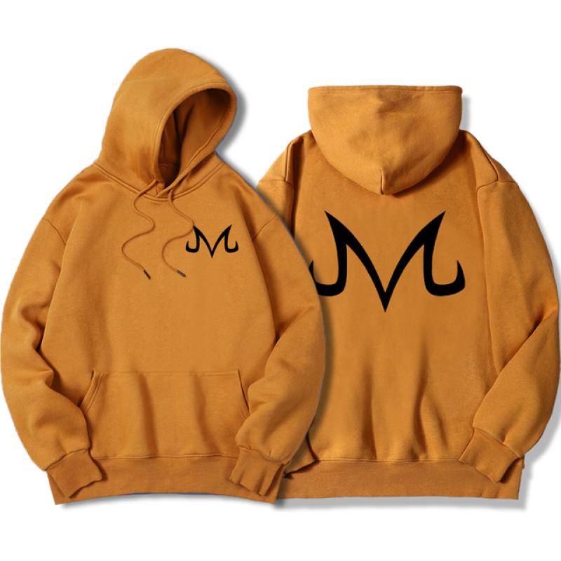Japan Anime Letter M Logo Printed Hoody Mens Casual Streetpullover Casual Oversized Sweatshirt Fleece Pocket Warm Clothes Men'S