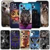 Cartoon Girl Gifts Lovely Owl Luxury Phone Case For iPhone 11 14 15 Pro MAX 12 13 Mini 7 8 Plus X XR XS SE Silicone Cover Funda