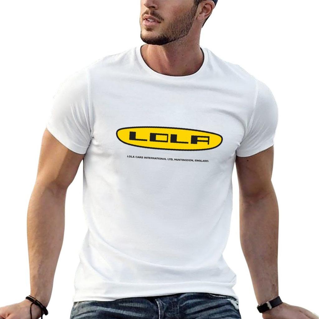 Lola Racing cars 1960's logo - with original factory address T-Shirt Big Size Daily Wear T-Shir