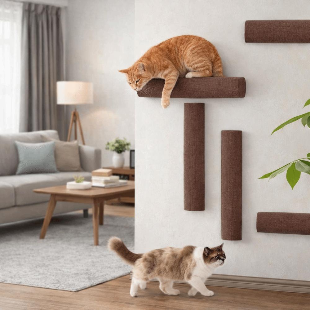 Wear Resistant Cat Scratch Board Self Adhesive Cat Climbing Frame  Multi-Cat Household