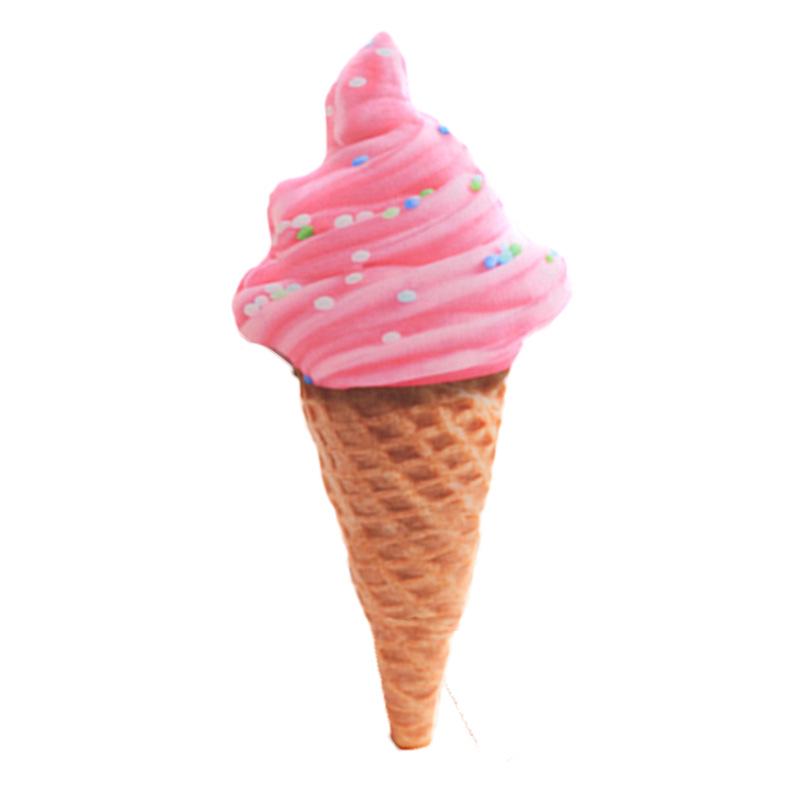 Ice Cream Cone Plush Pillow Toy with Free Shipping - Custom Logo Options Available