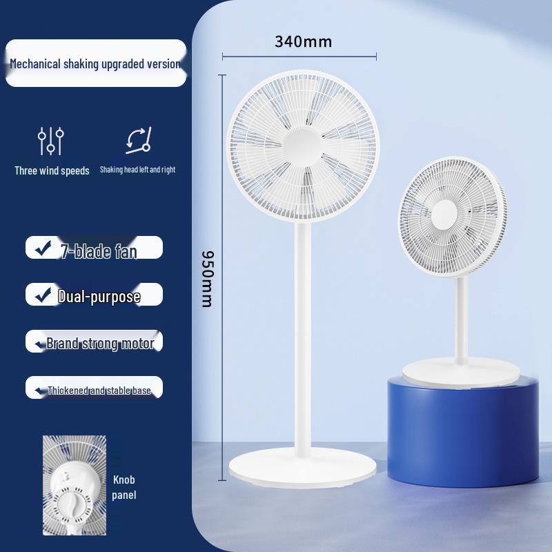 Electric Fan with Remote Control - Energy-Saving, Quiet, Oscillating Desktop & Vertical Floor Fan for Dorms