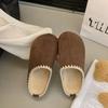 Fashion New Fashion Platform Fluffy Slippers Women Winter Warm Plush Indoor Cotton Shoes Woman Thick Sole Non Slip Unisex House Slippers