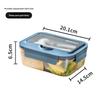 Compartment Lunch Box Microwaveable Japanese Style Bento Box Rectangular Plastic Lunch Box
