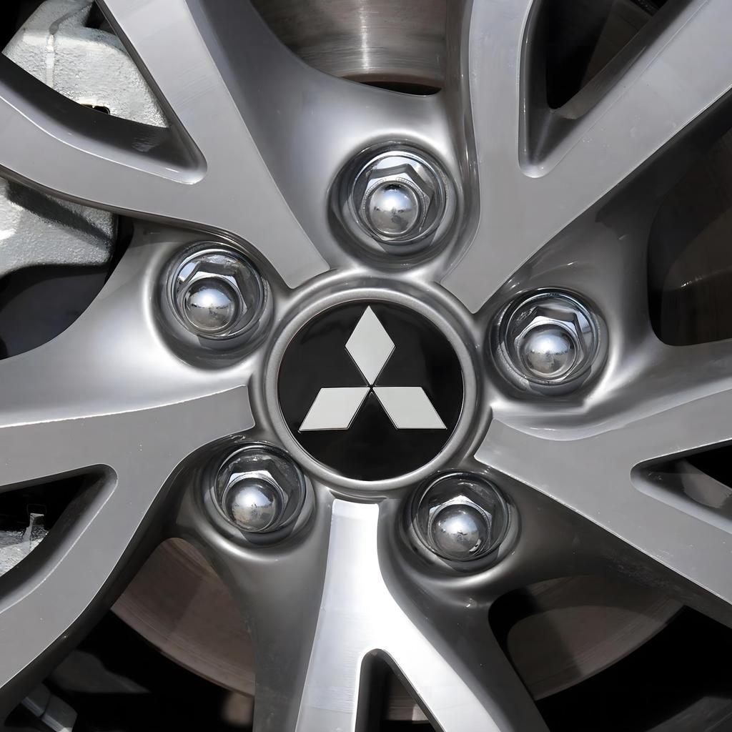 4 Piezas Tapas Centrales de Rueda para Coche Cubiertas de Tapacubo Automático Accesorios Para Mitsubishi Ralliart Lancer EX Outlander ASX Competition Mirage