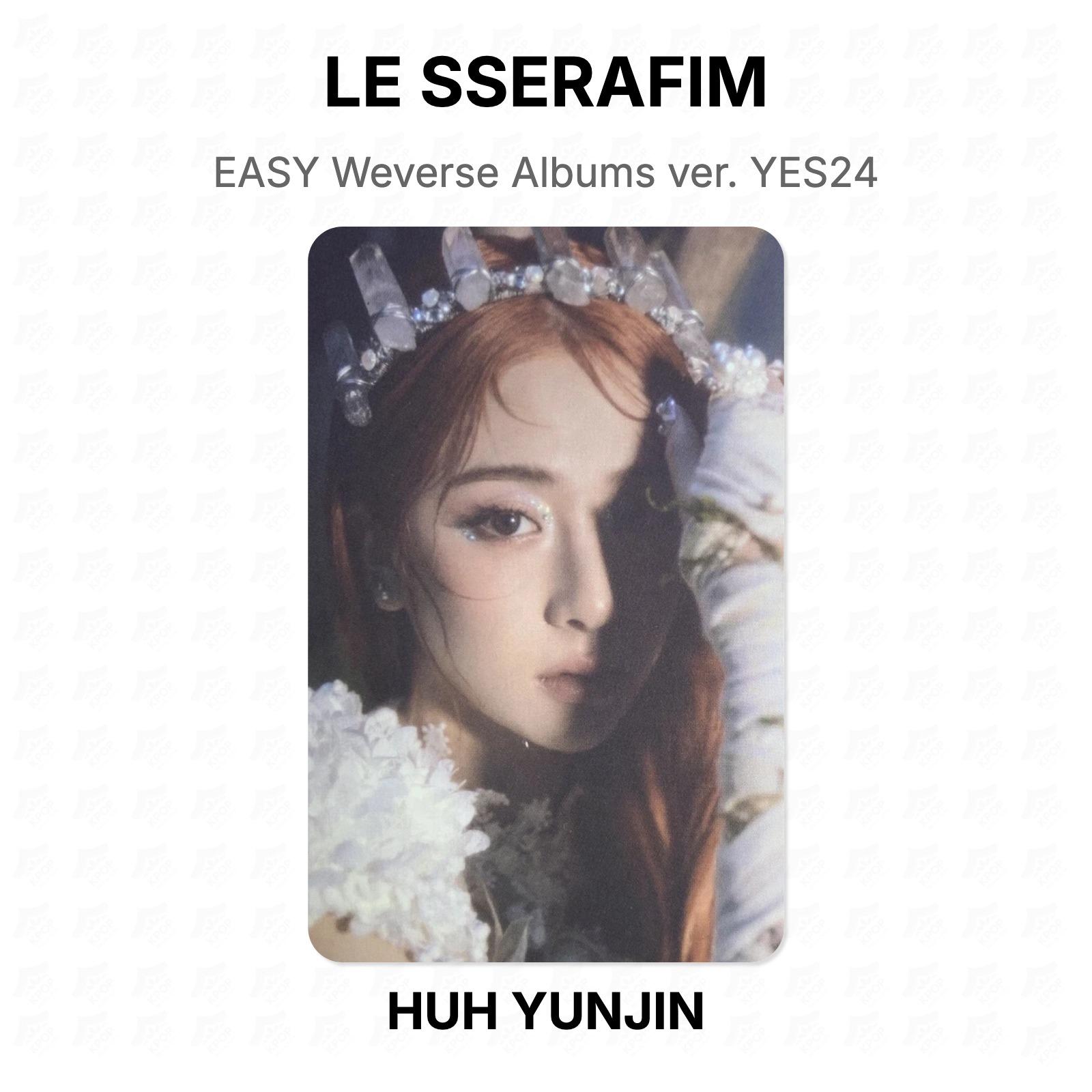 LE SSERAFIM EASY Weverse Albums ver. YES24 Official Photocard HUH YUNJIN