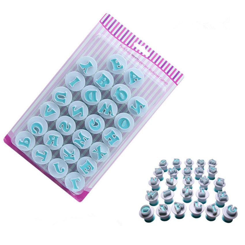 

26 шт., прописные и строчные буквы английского алфавита, весенняя форма для печенья, форма для выпечки сахарного шоколада, декоративная печать capital