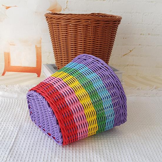 Sykkelkurv Stor kapasitet Sterk bærende Universal Enkel installasjon Håndvevd imitert rotting sykkelstyrekurv