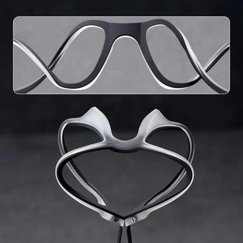 Hochwertige Titanrahmen Lesebrillen für Damen und Herren Blaulichtfilter Altersweitsicht Brillen mit Dioptrien +1.0 Bis +4.0