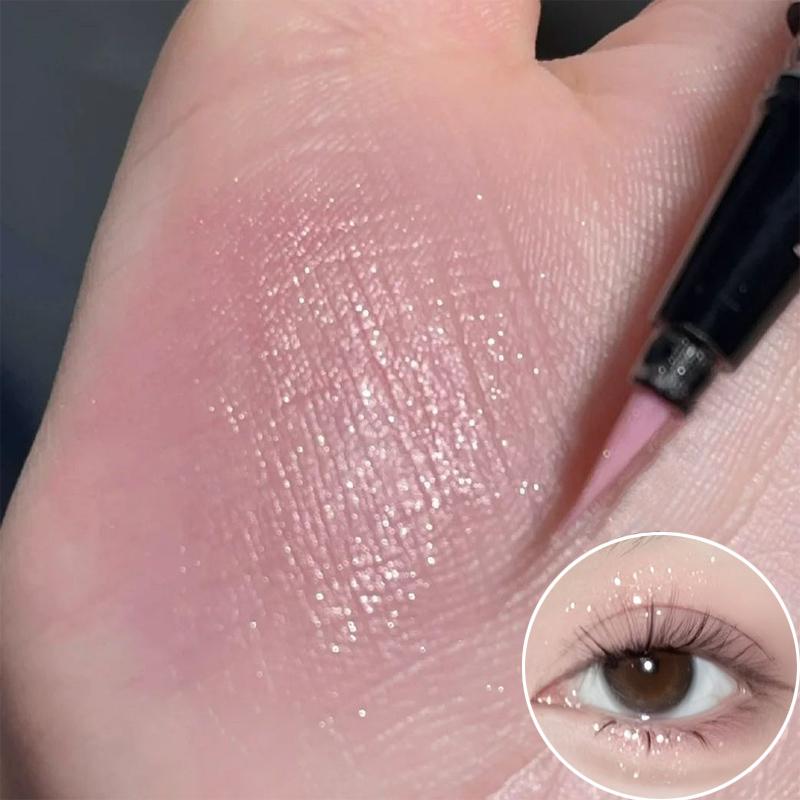 1Pc Glitter Eyeshadow Pen Matte Purple Diamond Eyeliner Pen Waterproof Highlight Brighten Silkworm Makeup Pencil Shiny Eyelids
