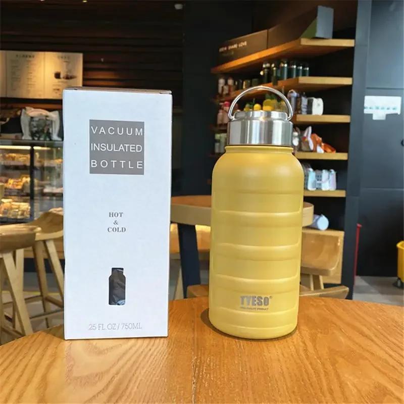 Termoska na vodu Tyeso 1000ml 750ml 360ml Dvojitá nerezová vakuová baňka Hrnek přenosný venkovní fitness sportovní kelímek na nápoje