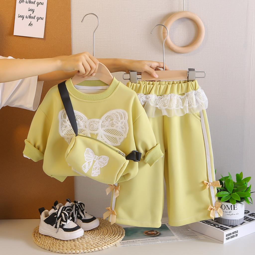 Kids Casual Long-Sleeve Set, Comfortable Daily Wear Outfits