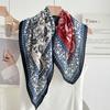71 Series Neck Cashew Flower Square Scarf Silk Scarf Female Korean Version Versatile Literary and Retro Neck Protection Decorative Small Scarf