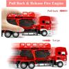 Modellino di Camion dei Pompieri in Scala 1/50 Rosso Die-cast Pneumatici Modello di Camion dei Pompieri