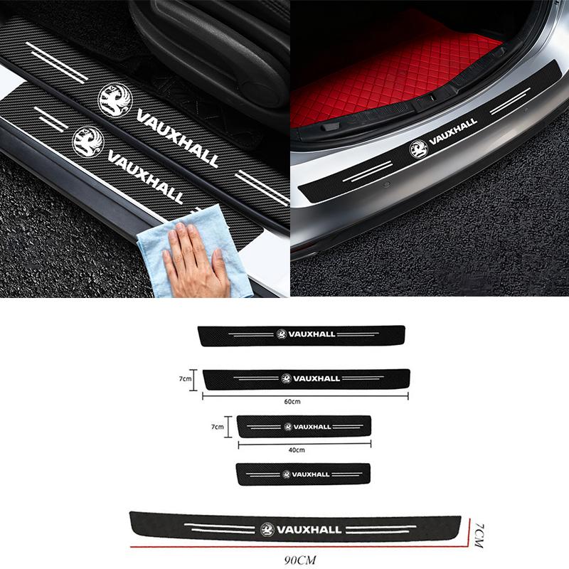New Car Door Sill Plate Protector Stickers For Vauxhall Opel Corsa D Astra G GTC J H Vectra Zafira Meriva Junior Car Accessories