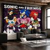 Sonic Hedgehog Wall Tapestry Aesthetic Wall Hanging Printed Fabric Blanket Decorative Tapestries For Bedroom Living Room Home Decor