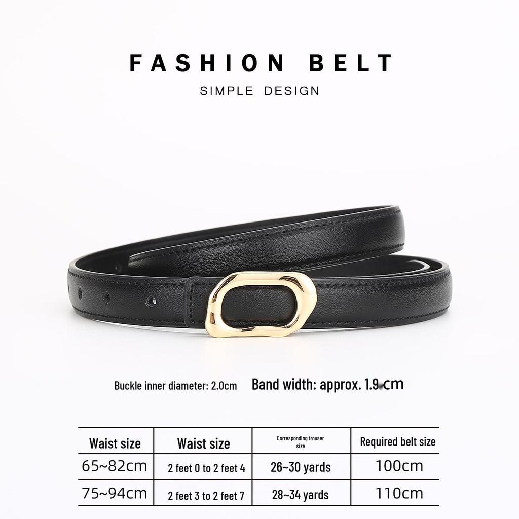 Genuine Leather Women's Fashion Belt - Versatile Waistband for Casual or Commuting Styles