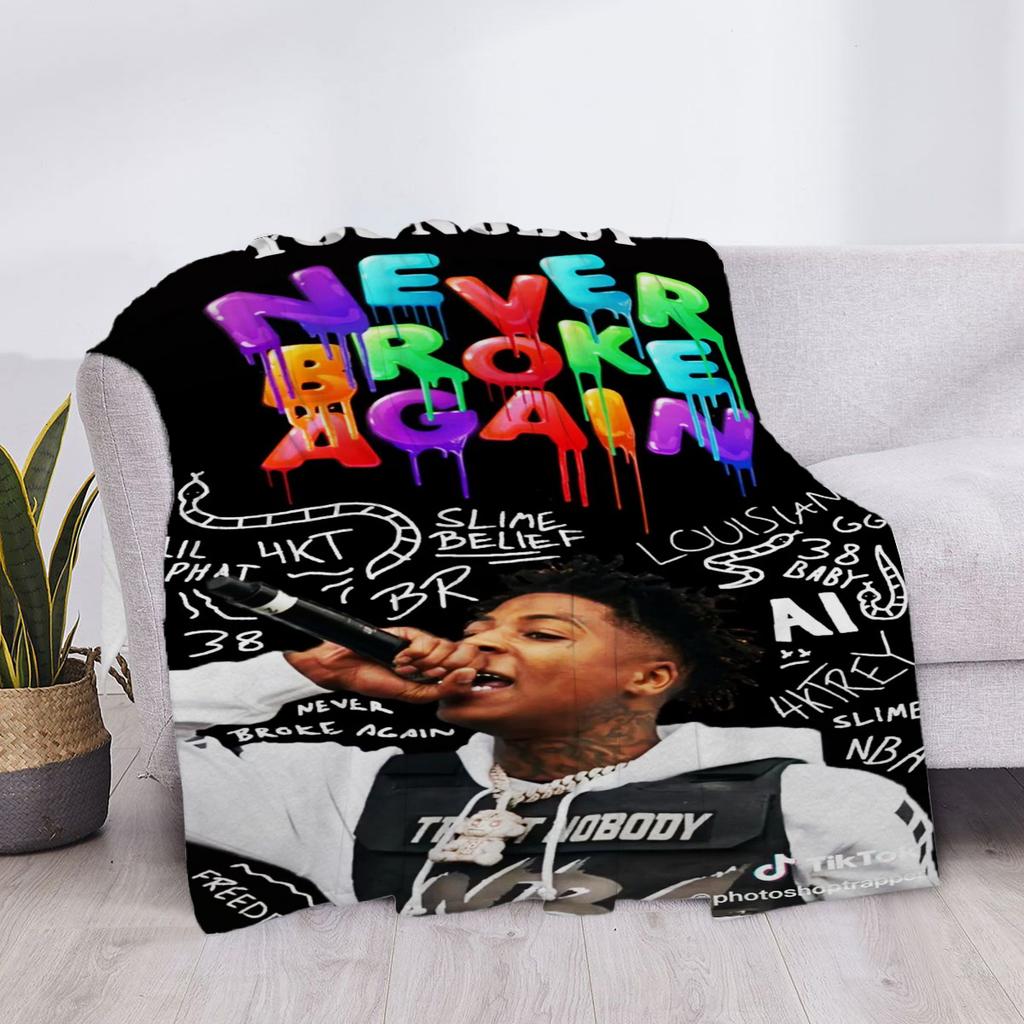 YoungBoy Never Broke Again Anime Decke Schule Sofa Decken & Überwürfe Zuhause und Dekoration Tagesdecke auf dem Bett Human Made Überwurf