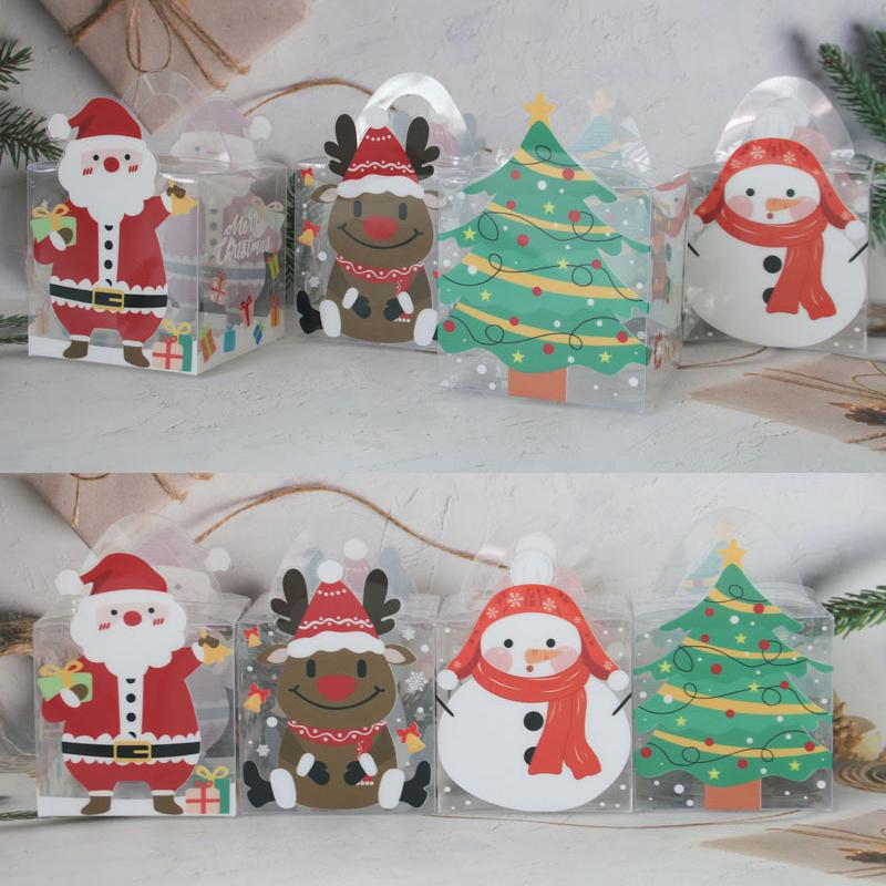 WTEMPO Hand-held Clear Christmas/Christmas Eve Gift Boxes Gifts Holding & Displaying Boxes Christmas Party Decor Favor Treat Boxes