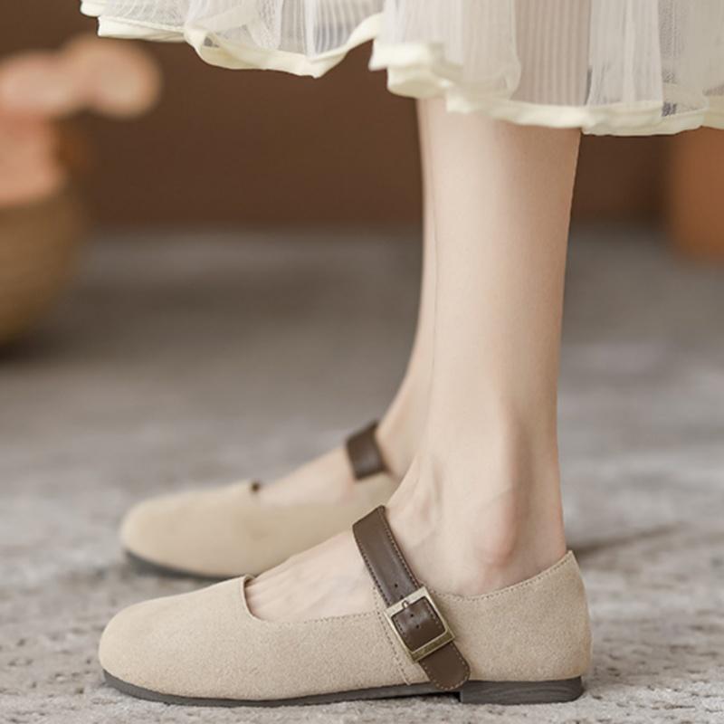 Fashion 2025 Spring And Autumn New Women Flats Round Toe Shallow Slip On Ladies Casual Ballet Shoes Soft Leather Eelgant Dress Shoes