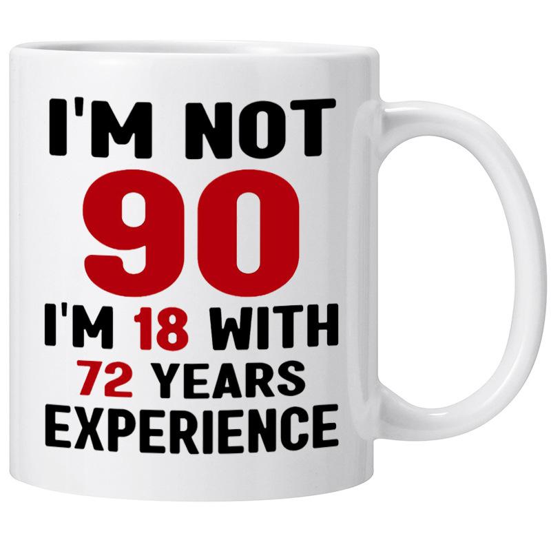 40th 60th Birthday Gift Ceramic Coffee Mark Cup 301-400ml