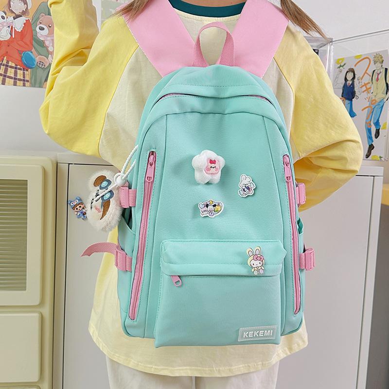 Japanese Backpack Women's New Fashionable Large-capacity Computer Backpack Simple and Versatile Junior High School Student Schoolbag