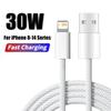 30W Fast Charging USB Cable For 14 13 12 11 Pro Max 8 7 6 Plus XS X XR Type C Data Line 2M Quick Charge Phone Accessories