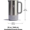 32 oz (946 ml) Insulated French Press, Birch