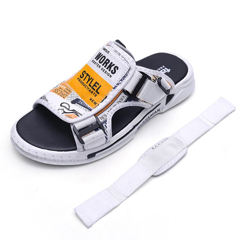 

Fashion CYYTL Men Slippers Summer 2024 Casual Outdoor Sandals Leather Fashion Student Beach Sport Male Shoes Platform Printed Flip-Flops 38