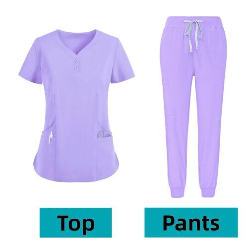 Unisex Medical Uniforms For V-Neck Nurse Scurbs Set Women Hospital Doctor Workwear Oral Dental Surgery Work Uniform Short Sleeve