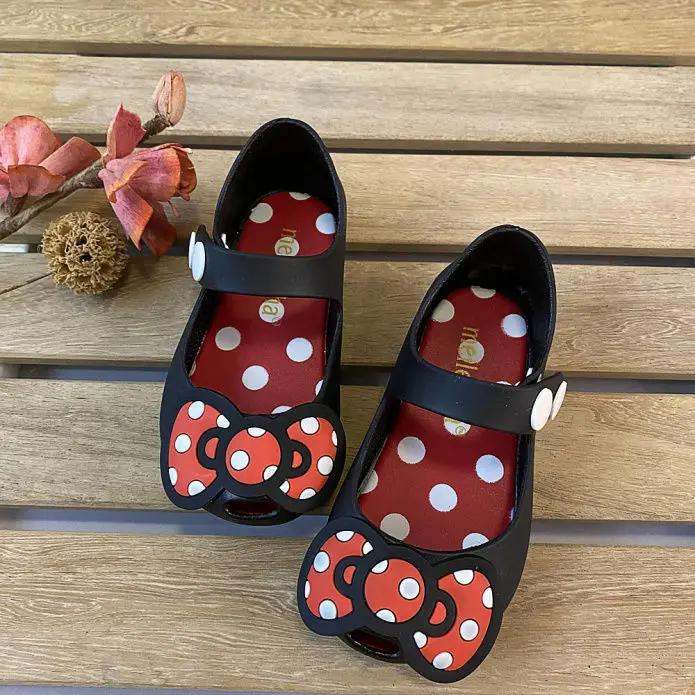 

Cartoon Children s Sandals Girls Minnie Cartoon Garden Shoes 1-6 years old Waterproof Jelly Red Black Shoes Size 20-30 21-Insole 13.0 cm
