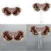 Lace Laple Shawl for Lady Girl Shawl Collar Beautiful Floral Embroidery Collar