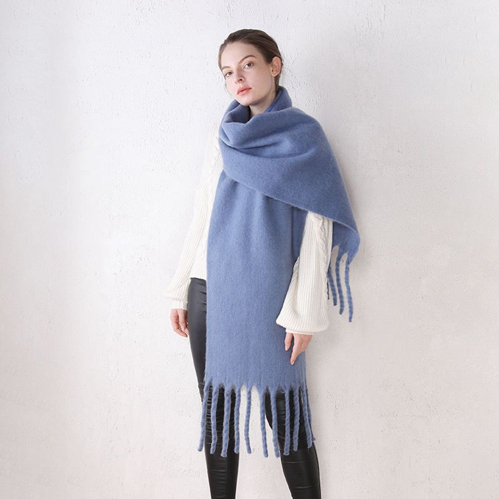 Winter Korean Style Scarves Pashmina  Wraps Female Cashmere Shawl Cashmere Scarves Solid Scarf
