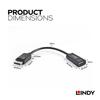 LINDY DisplayPort To HDMI 4K Conversion Cable Male/Female (Part Number 41718)