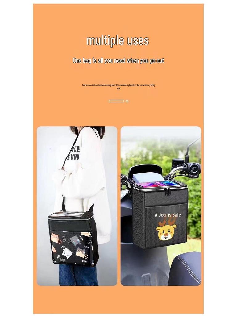 Waterproof Hanging Bag for Electric Scooter: Front Storage Pocket for Phone and Accessories