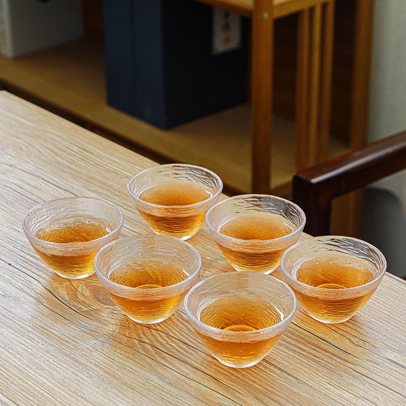 Thickened, heat-resistant glass tea cup for home use – transparent, Gongfu style, ideal for tea tasting. Large host cup, perfect for enjoying tea.