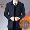 Men's Mid-Length Lapel Button-Up Jacket for Spring & Autumn