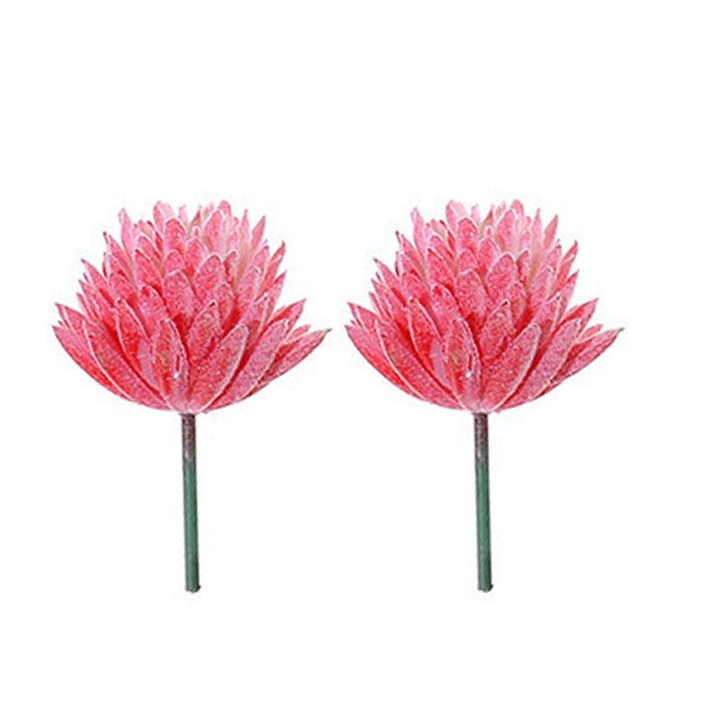 2pcs Colorful Fake Plant Plastics Artificial Flower Artistic Echeveria Chihuahuaensis  Home Decor