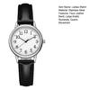 Minimalistisch Dames Quartz Horloge Dames Kunstleren Band Horloge Grote Arabische Cijfers Analoog Polshorloge voor Dagelijks Werk School Dating