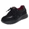 Fashion Thick Sole Comfortable Lace-Up Women In Spring Autumn New Retro Casual Fashion Sports Dad Shoes Mother Shoes Heightened Inside