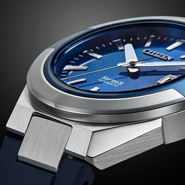 Citizen Men's NA1005-17L ( Watch Series 8 Mechanical 870 Mechanical) Round Watch Blue Stainless