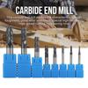8pcs 212mm 4 Flutes Carbide End Mill Set Tungsten Steel Milling Cutter Tool Kit