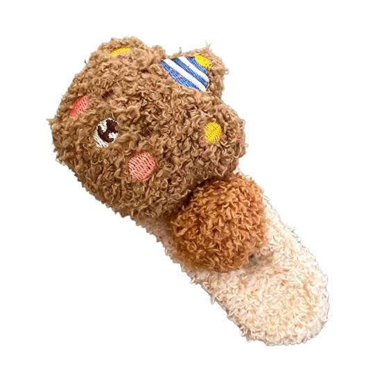 Colorful Lamb Headband Anti-Slip Soft Plush Face Washing Hair Pin Cartoon Bear Decor Makeup Hair Hoop