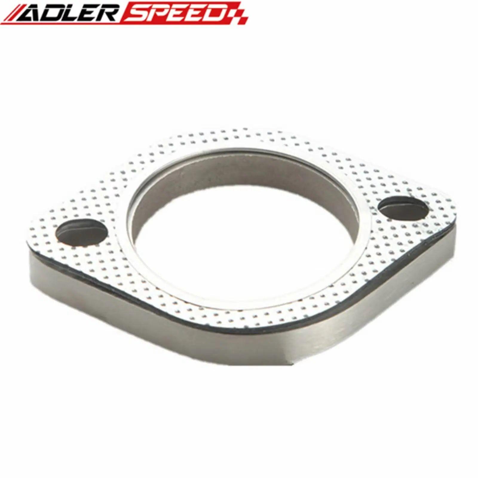 ADLERSPEED 3  3.5“ ID 2-Bolt Automotive exhaust muffler 304 stainless steel welded flange three-hole flange sealing gasket 3.0 Inch ID