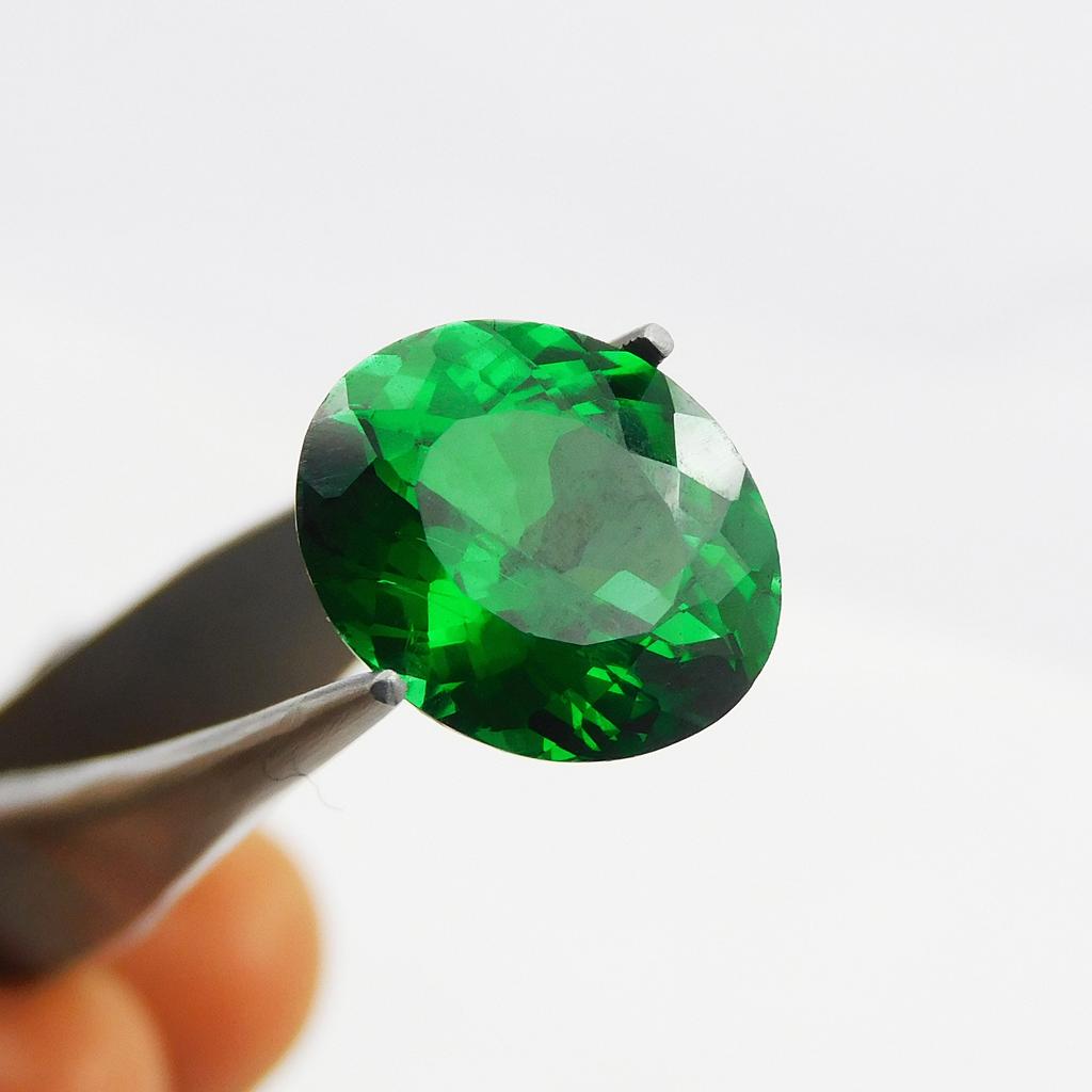 Excellent Oval Cut Natural Green Garnet 7.45 Carat Loose Gemstone