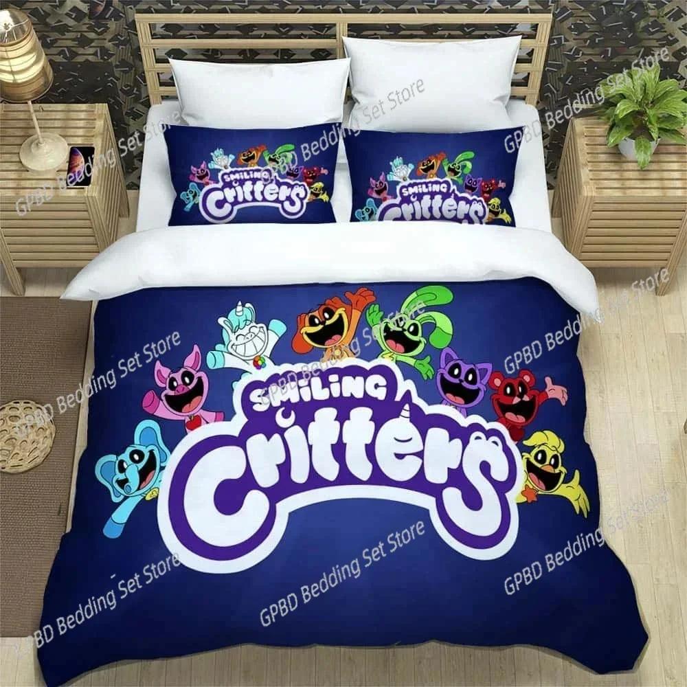 3D Print Cartoon S-smiling critters 3D Duvet Cover Bedding Set Comforter Linen Pillowcases Home Decor Single Double King Queen