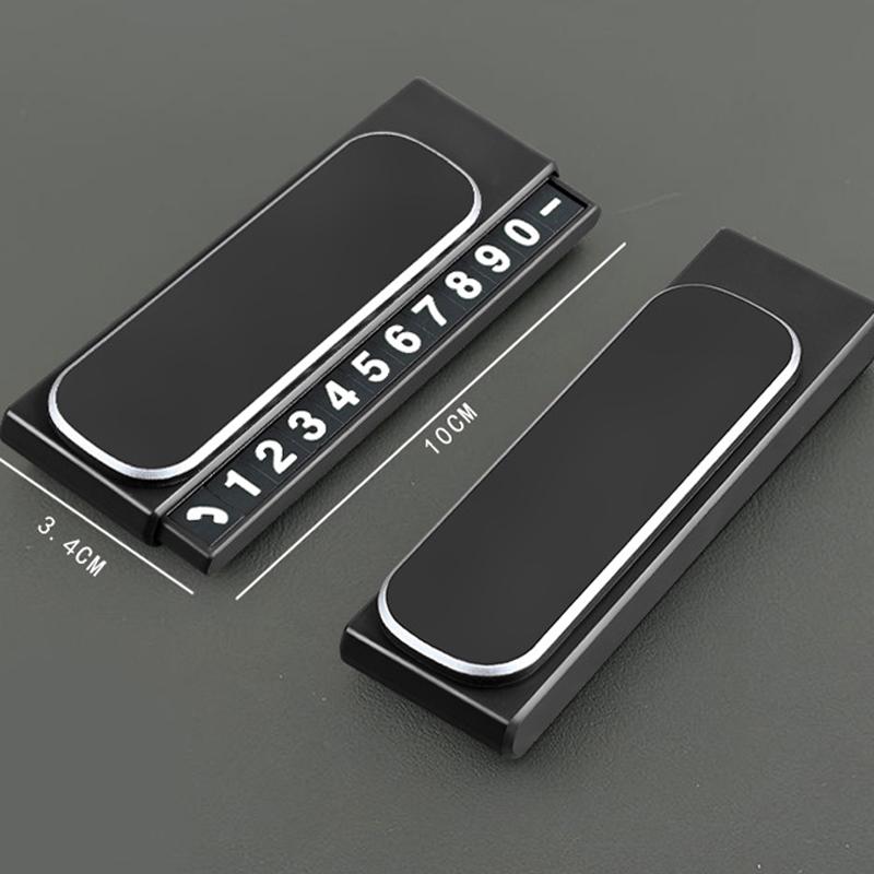 Mini Portable Phone Number Plate Car Number Plate For Temporary Use Parking Card Phone Number Display Auto Interior Accessory