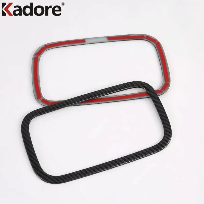 For Hyundai Venue 2024 Carbon Fiber Car Rear Fog Light Lamp Cover Trim Foglight Bezel Trims Accessories