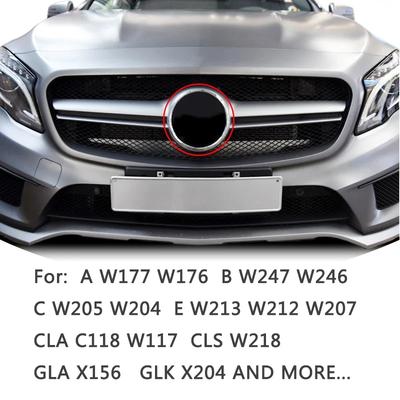 For Mercedes Benz 3D Car Grill Badge Star Logo Front Grill Logo For Mercedes Benz W205 W204 W213 X253 A B C E S CLA GLB GLC GLE