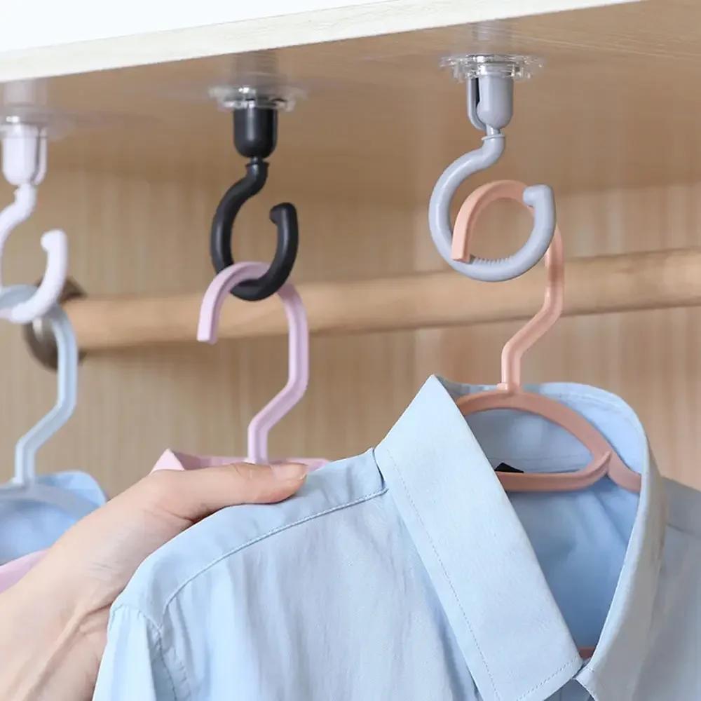 Ceiling Rotary Hook Strong Hook Household Multifunction Adhesive Hook Kitchen Bathroom Wall Key Hanging Door Back Coat Hooks